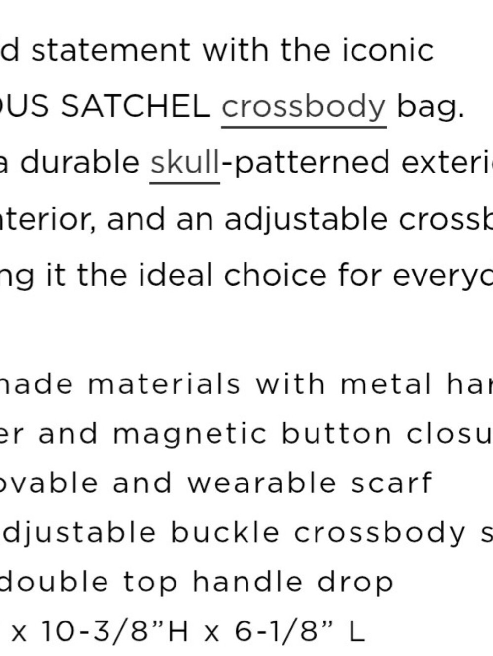 Betsey Jonhson Skullicious Satchel Bag - Picture 10 of 10